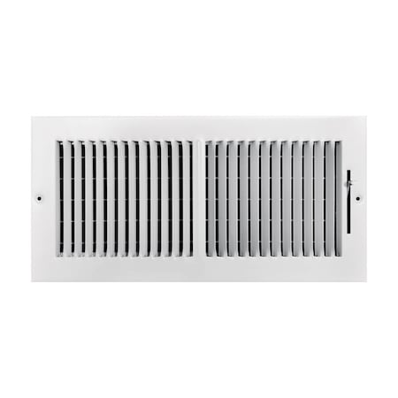 True Aire Tru Aire 6 in. H X 14 in. W 2-Way Powder Coat White Steel Wall/Ceiling Register C102M 14X06